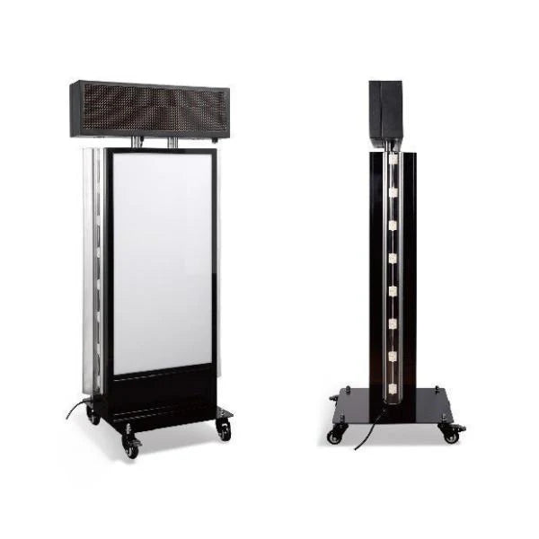 LED看板 電飾スタンド看板 点滅 内照式 店舗用 屋外看板 W650×H1475mm シルバー ブラック TLK-650