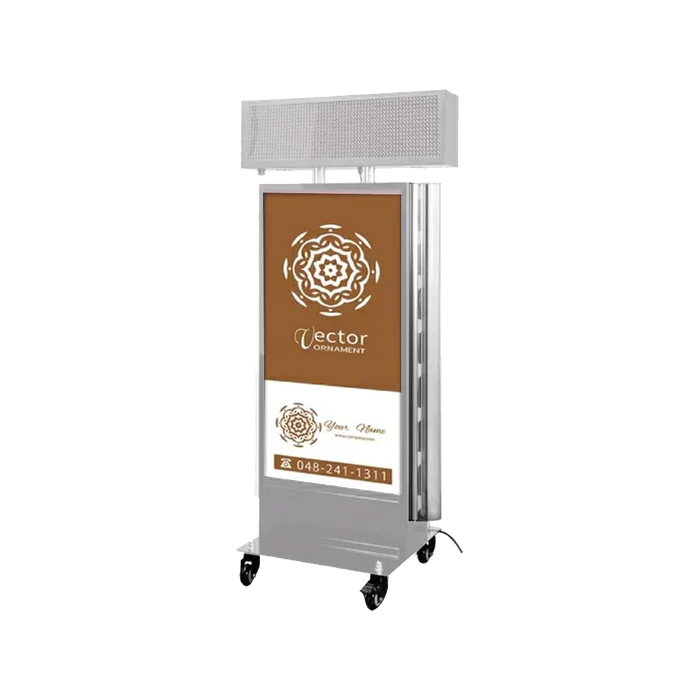 LED看板 スタンド 店舗用 電飾看板 点滅 高輝度 屋外 W700×H1775mm シルバー ブラック tlk-770