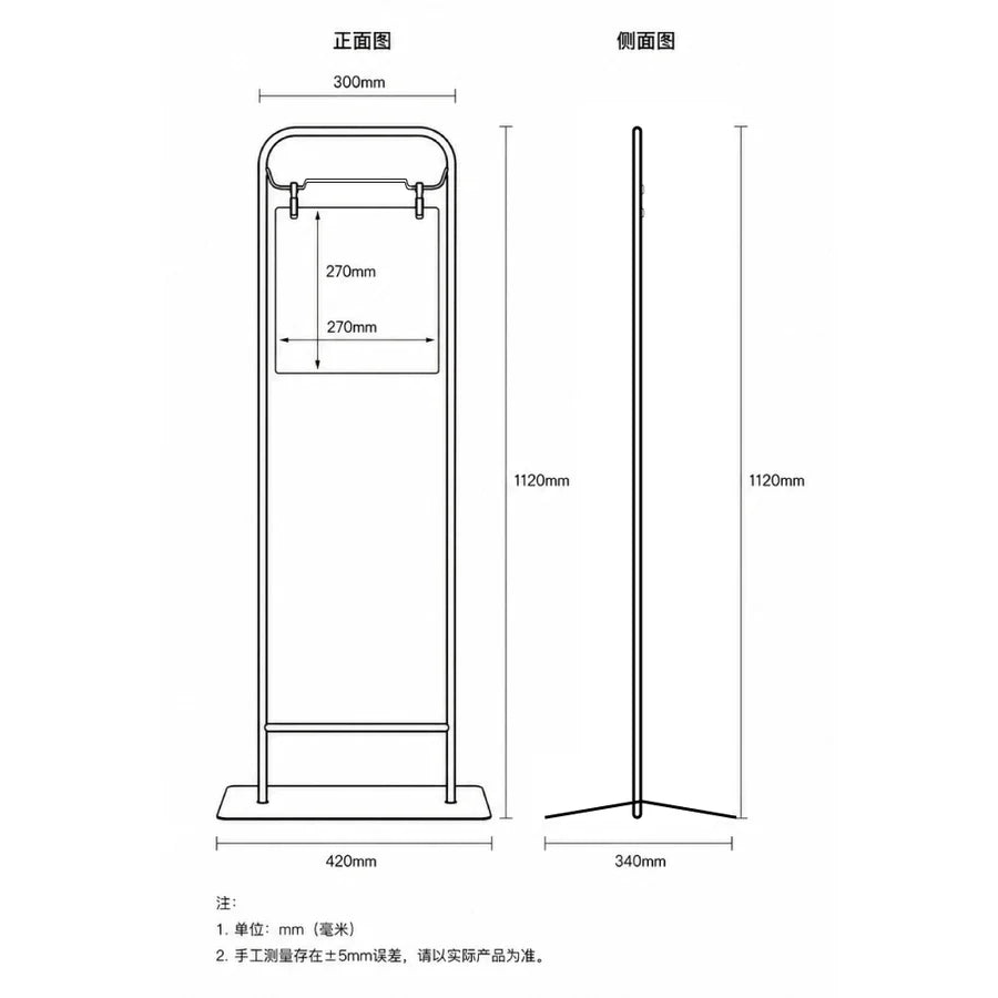 日本製アイアン製ディスプレイサインスタンド看板 H1200mm TTK-1120