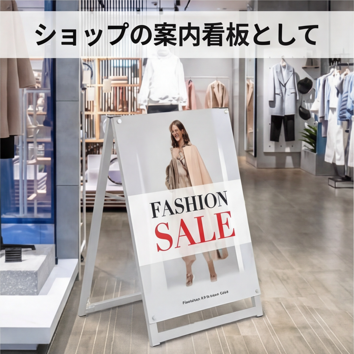 A型スタンド看板 A1サイズ 化粧ビスタイプ 片面仕様 屋外対応 耐候 軽量 アルミフレーム スタイリッシュ スタンドサイン 店舗用看板 シルバー aas-a1s