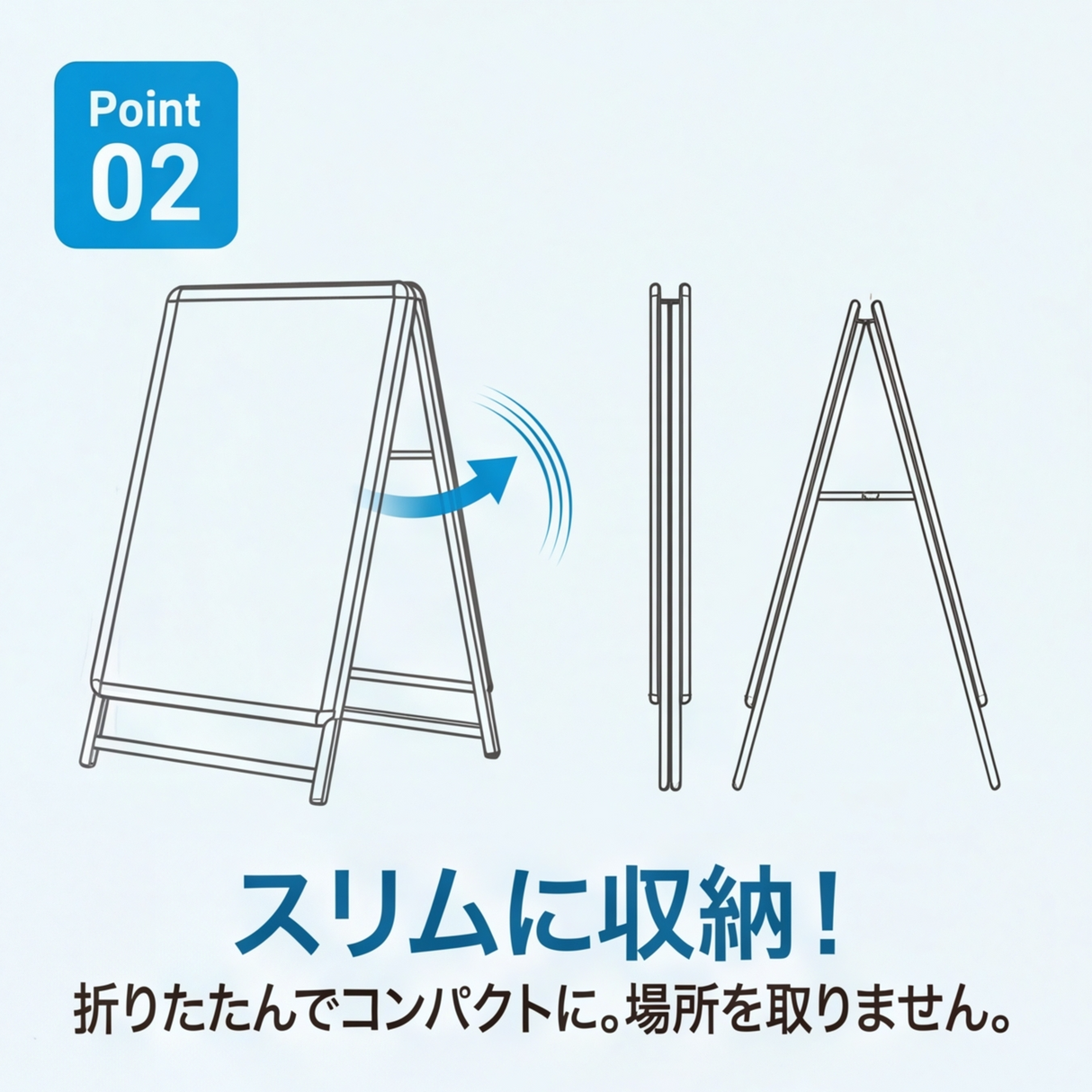 A型スタンド看板 B1サイズ ロータイプ 両面仕様 屋外対応 耐候 軽量 アルミフレーム 折りたたみ式 スタンドサイン 店舗用看板 シルバー ブラック b1-d-low