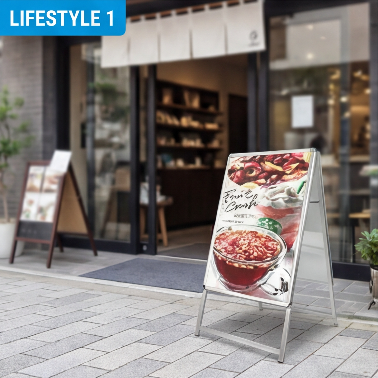 A型スタンド看板 激安コスパタイプ B1 両面 シルバー/ブラック/木目3色JC-B1-D