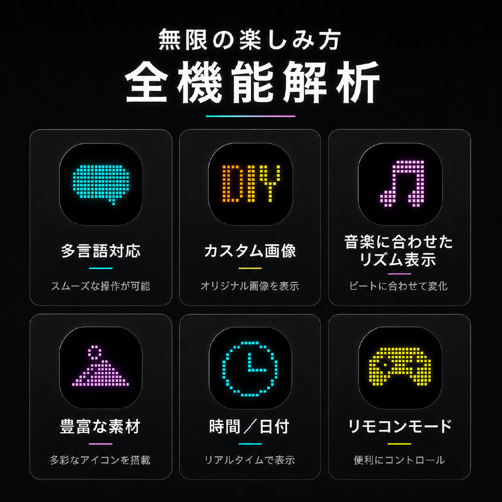 LEDうちわ 応援ボード 手持ち LEDパネル スマホ操作 リモコン 伸縮式 58.5-90cm IP65防水 高輝度 文字 アニメーション ライブ イベント 看板 led-hs