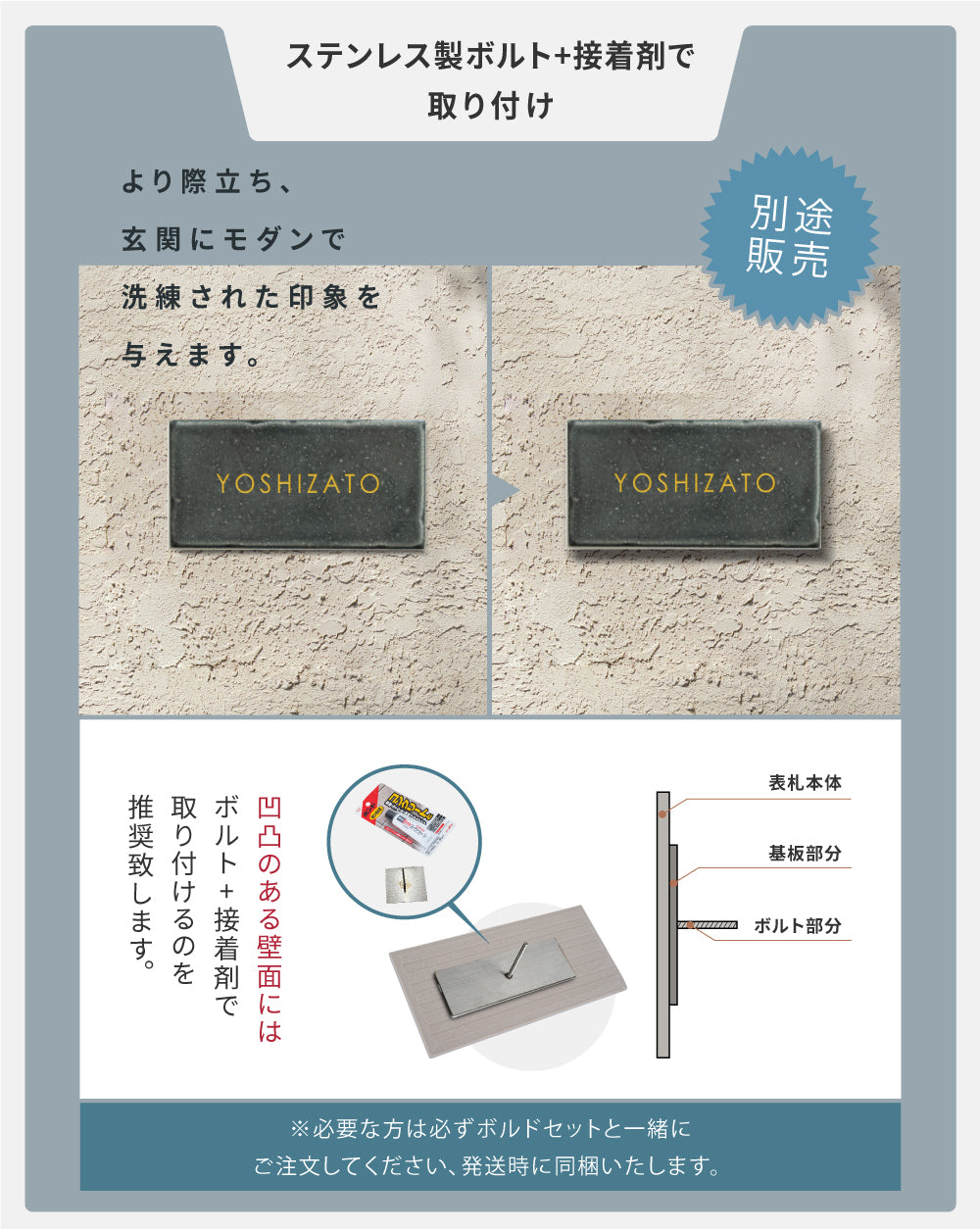 表札 タイル 約W144mmXH69mm 厚さ約7mm おしゃれ 戸建て マンション 門柱 玄関用 屋外 sh-t0010