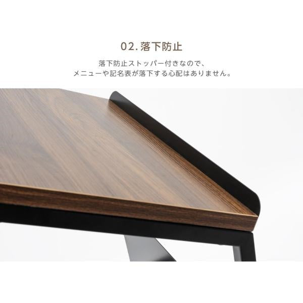 メニュースタンド A3 片面 横型 収納付き W440×H1060mm 店舗用 メニュー看板 案内スタンド tks-kmd04-dw