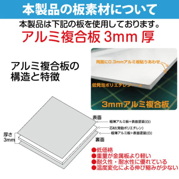 宅地建物取引業者票 化粧ビス付き 宅建業者票 法定看板 不動産事務所用 高級標識 tr-white-bisu