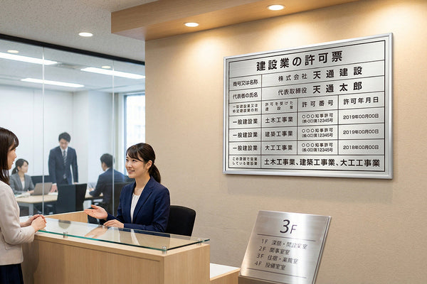 建設業の許可票を美しく掲示するなら