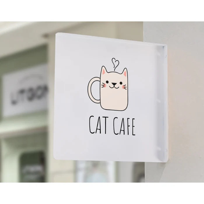 突き出し看板 壁面看板 おしゃれ デザイン 看板作成 オリジナル看板 フルカラー印刷 店舗看板 入口看板 データ持ち込み デザイン製作 SLVAIAN-10