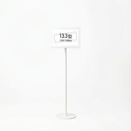 USB再生対応 電子ペーパーサイネージ 13.3インチ スチール製ワンポールスタンド デジタル看板 TSTV-S13