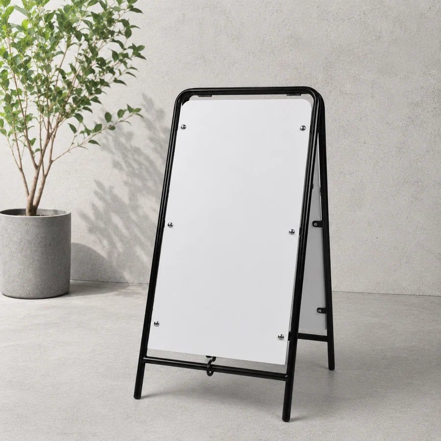 日本製 屋内用 折り畳み型 スチール製A型スタンド掲示板 H790mm AISR-790