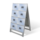 カードケーススタンド看板 B5横16 両面 シルバー kdks-b5y16r