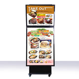 LED看板 LEDライトパネル スタンド看板 内照式 店舗用看板 ブラック ch-b1b2