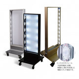 LED看板 薄型 電飾スタンド看板 内照式 店舗用 屋外看板 W400×H1100mm 3色展開 シルバー ブラック ゴールド TL-N380