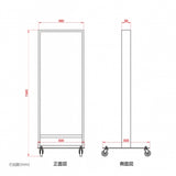 LED看板 薄型 電飾スタンド看板 内照式 店舗用 屋外看板 W500×H1340mm 3色展開 シルバー ブラック ゴールド TL-N480