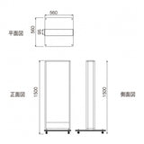 LED看板 薄型 電飾スタンド看板 内照式 店舗用 屋外看板 W560×H1500mm 3色展開 シルバー ブラック ゴールド TL-N600