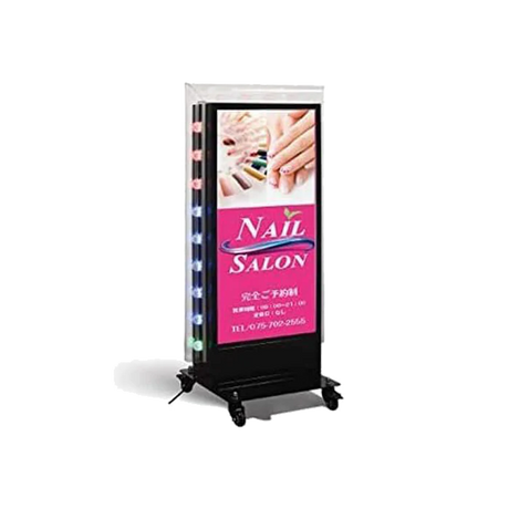 LED看板 電飾スタンド看板 回転式 内照式 店舗用 屋外看板 シルバー ブラック TL-S500