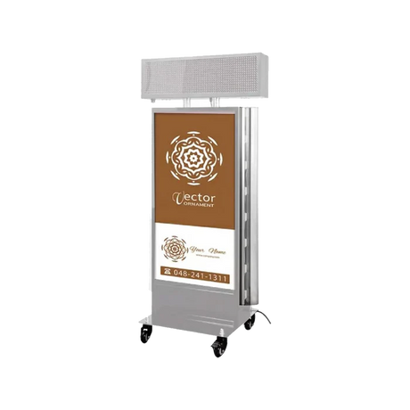 LED看板 電飾スタンド看板 点滅 内照式 店舗用 屋外看板 W650×H1475mm シルバー ブラック TLK-650