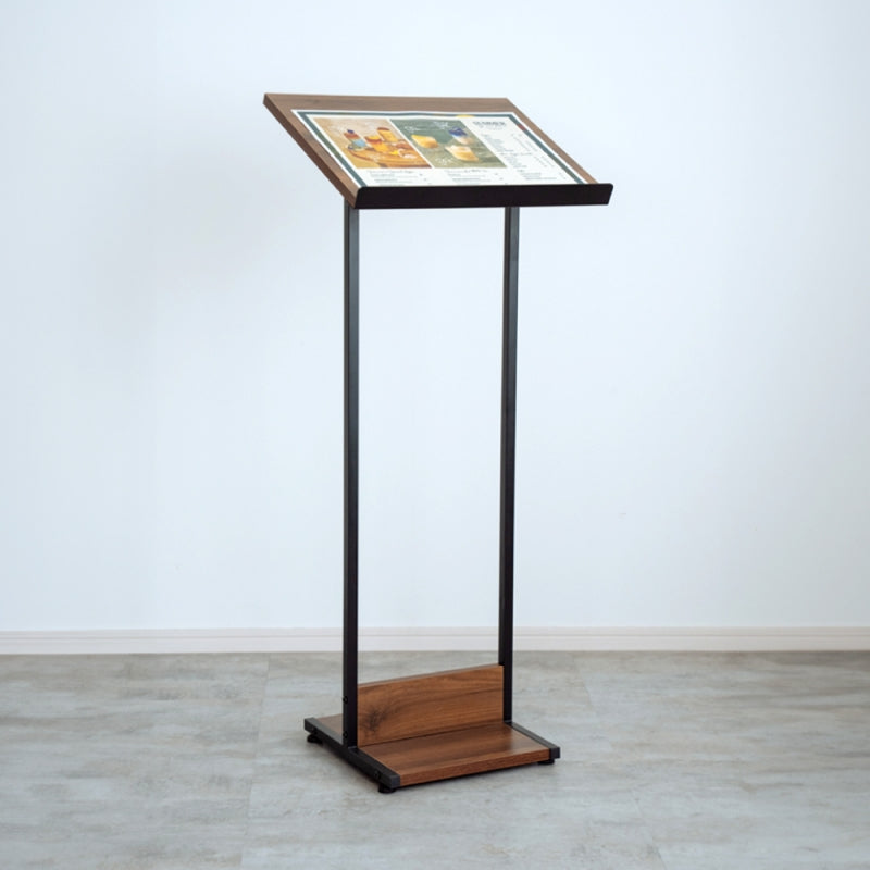 木製 メニュースタンド 案内板 A3サイズ 横置き 磁石止め 斜めタイプ TMSX-110