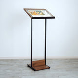 木製 メニュースタンド 案内板 A3サイズ 横置き 磁石止め 斜めタイプ TMSX-110