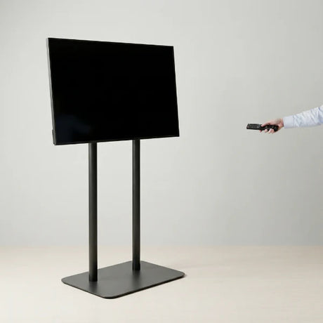 43インチ デジタルサイネージ 2本ポールスタンド付 縦横対応 フルHD 室内用 高さ1360mm TSTV-D43