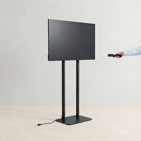 43インチ デジタルサイネージ 2本ポールスタンド付 縦横対応 フルHD 室内用 高さ1698mm TSTV-HD43