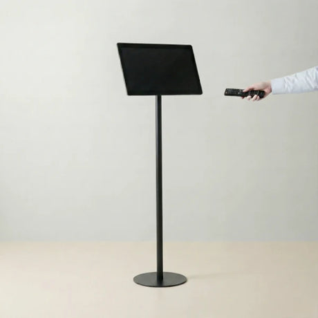 USB再生対応 電子ペーパーサイネージ 15.6インチ スチール製ワンポールスタンド デジタル看板 TSTV-S15