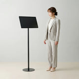 USB再生対応 電子ペーパーサイネージ 15.6インチ スチール製ワンポールスタンド デジタル看板 TSTV-S15