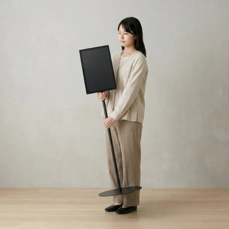 USB再生対応 電子ペーパーサイネージ 21.5インチ スチール製ワンポールスタンド デジタル看板 TSTV-S21