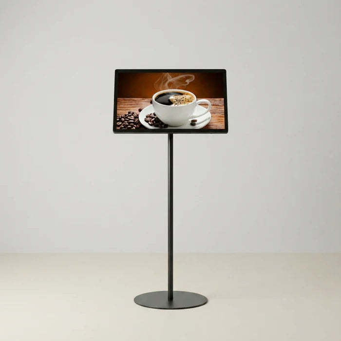 USB再生対応 電子ペーパーサイネージ 23.8インチ スチール製ワンポールスタンド デジタル看板 TSTV-S23