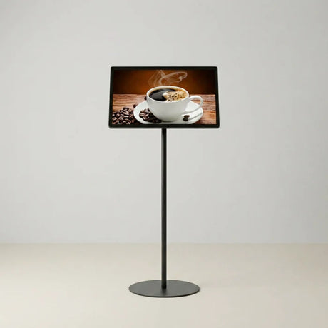 USB再生対応 電子ペーパーサイネージ 23.8インチ スチール製ワンポールスタンド デジタル看板 TSTV-S23