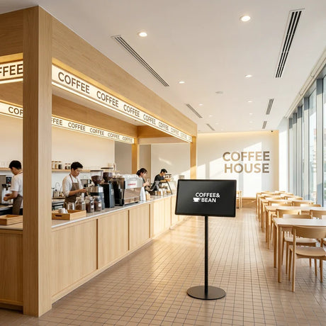 USB再生対応 電子ペーパーサイネージ 23.8インチ スチール製ワンポールスタンド デジタル看板 TSTV-S23