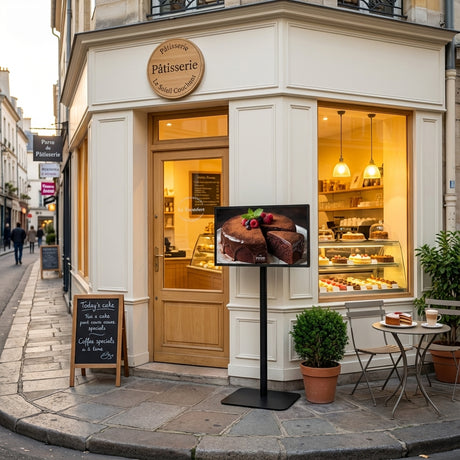 縦横両用 角度調整OK スタンド付きデジタルサイネージ 32インチ 室内用 フルHD（1920×1080）高さ1360mm tstv-s32