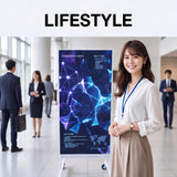LEDビジョンスタンド看板 USB差し替え対応 片面表示 屋外仕様 キャスター付き 店舗・展会用 H1330mm ULSK-1330