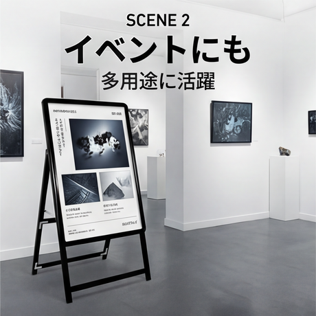 A型スタンド看板 B1サイズ 片面仕様 屋外対応 耐候 軽量 アルミフレーム 折りたたみ式 スタンドサイン 店舗用看板 シルバー ブラック 木目 b1-s