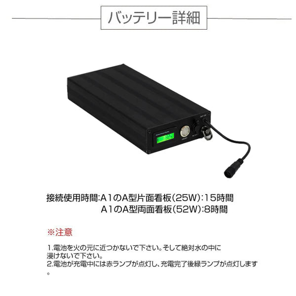 A型LEDライトパネル バッテリー充電式 A1 片面 シルバー・ブラック bat-alp-a1s-sv bat-alp-a1s-bk