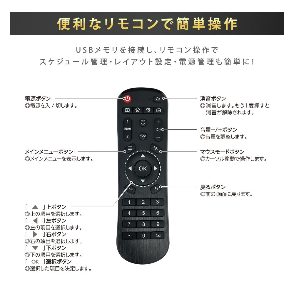 デジタルサイネージ 43インチ 4K 傾斜型スタンドセット 縦横自由 可動 業務用 電子看板 ディスプレイ USBメモリー 大画面 液晶ディスプレイ 看板 店舗用 広告モニター 液晶パネル dsns-43-4k-a
