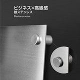 登録電気工事業者登録票 銀ステンレス×黒文字 化粧ビス付き 法定看板 ele-sil-stl-blk