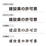建設業の許可票 W450mm×H350mm看板 高級【5mmガラス調アクリル】看板 【内容印刷込】g-rb