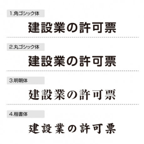 建設業の許可票 W450mm×H350mm看板 高級【5mmガラス調アクリル】看板 【内容印刷込】g-rb