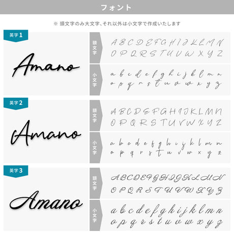 表札 おしゃれ 筆記体 黒アクリル 手書き風 アイアン風 門柱対応 玄関 gs-nmpl-1015b