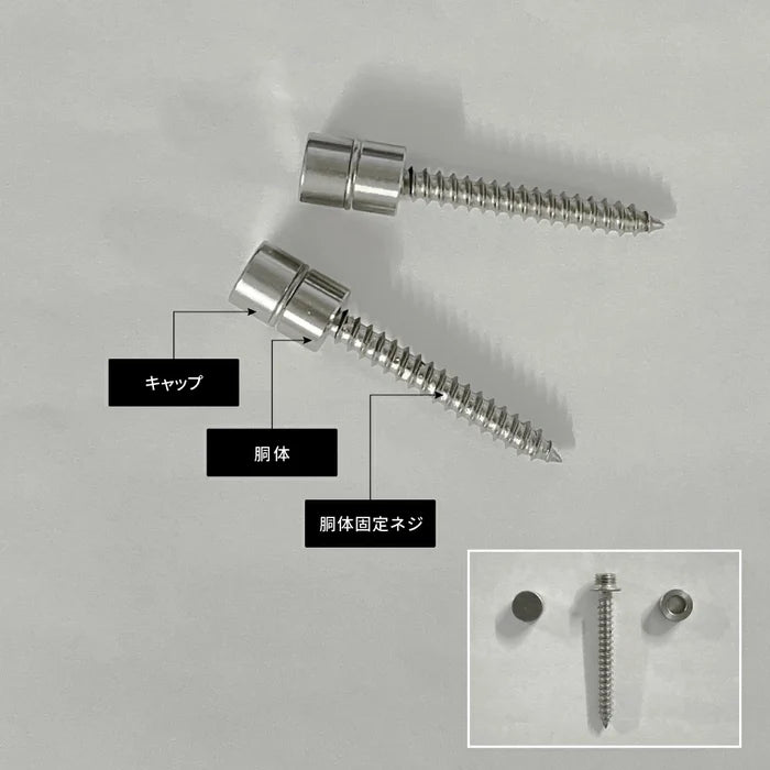 gs-nmpl-1022専用 化粧ビス 2個セット ステンレス製 交換用パーツ s0004-sus