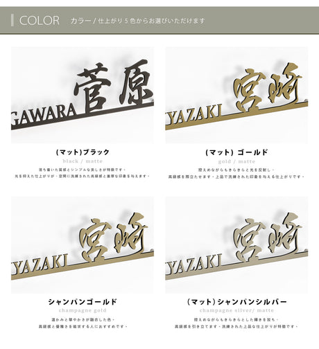 日本製 表札 おしゃれ 戸建て アイアン ステンレス表札 漢字＋英字の組み合わせ表札 戸建て おしゃれ 門柱 玄関 かっこいい おしゃれ かわいい 小さいサイズ DIY sh-s0027