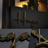表札 アルミ製 筆記体 戸建 北欧 戸建て マンション おしゃれ人気 住宅 プレート ポスト 屋外対応 ネームプレート アイアン 貼る 英語 オシャレ かわいい 表札洗練されたおしゃれ空間でお出迎え gs-nmpl-1078