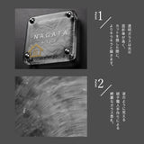 日本製 江戸硝子 ガラス 表札 会社 約W148mm×H148mm 表札 戸建て ガラス 懐かしい風合い 手作り 表札 gs-nmpl-1097 世界に一つだけのガラス表札