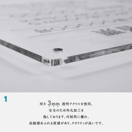 令和7年改正版 宅地建物取引業者票 透明クリア W450×H350mm 法定看板 事務所用 gspl-3tr