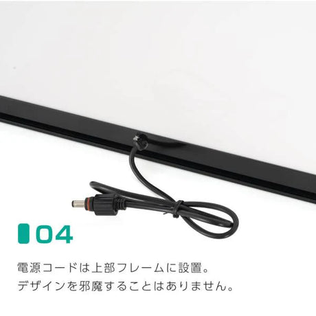 LEDポスターパネル 屋内用 A1 四辺開閉式 シルバー/ブラック W612×H860mm ポスターフレーム LEDパネル ipg2515-a1