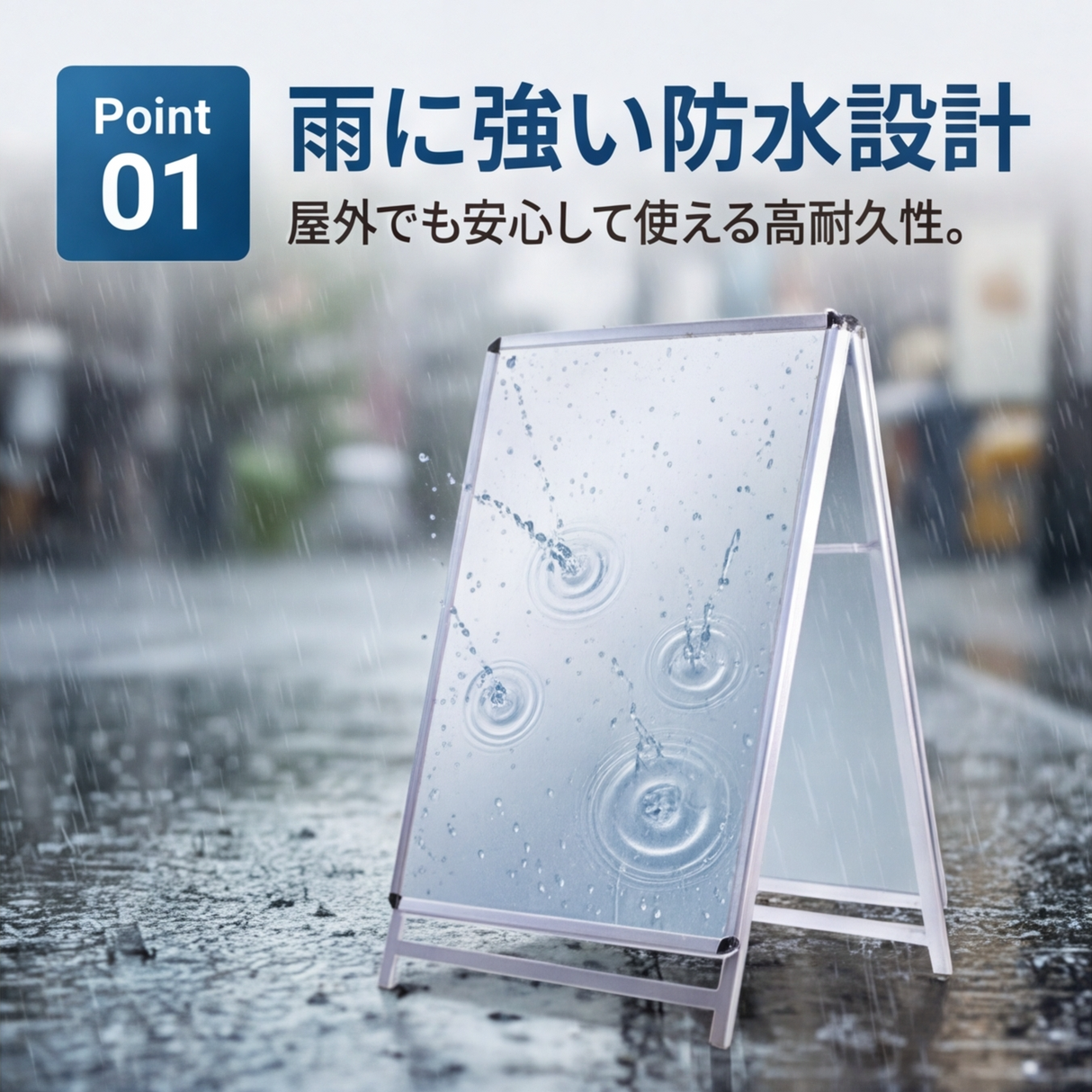 A型スタンド看板 激安コスパタイプ A1 両面　シルバー　低め jc-a1-d-low