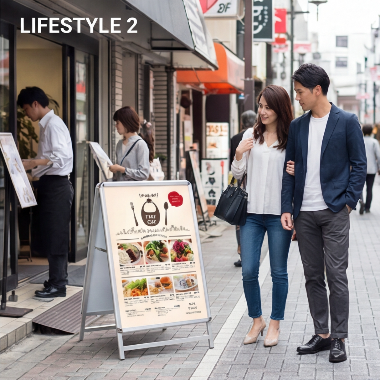 A型スタンド看板 激安コスパタイプ A1 両面　シルバー　低め jc-a1-d-low