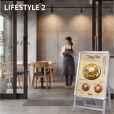 A型スタンド看板 激安コスパタイプ A1 片面 シルバー 低めタイプ jc-a1-s-low