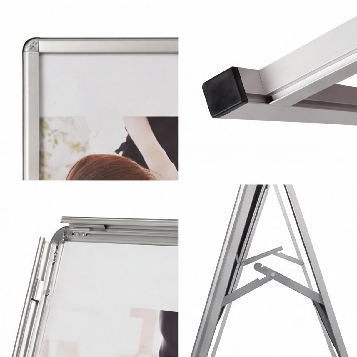 A型スタンド看板 激安コスパタイプ A1 片面 シルバーブラック木目3色 jc-a1-s